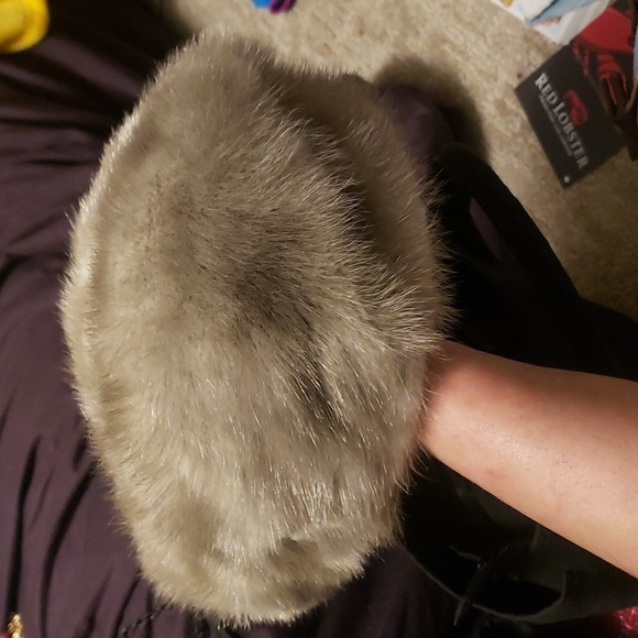 Silver gray mink hat vintage - Picture 2 of 4